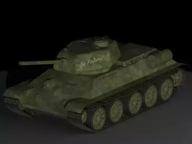 the legendary T-34 tank solidworks 3D model