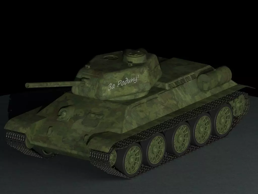 the legendary T-34 tank solidworks 3D model_0