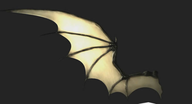 Bat Wing Rigged 3D model
