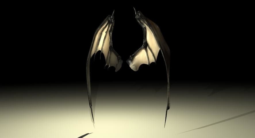 Bat Wing Rigged 3D model_3