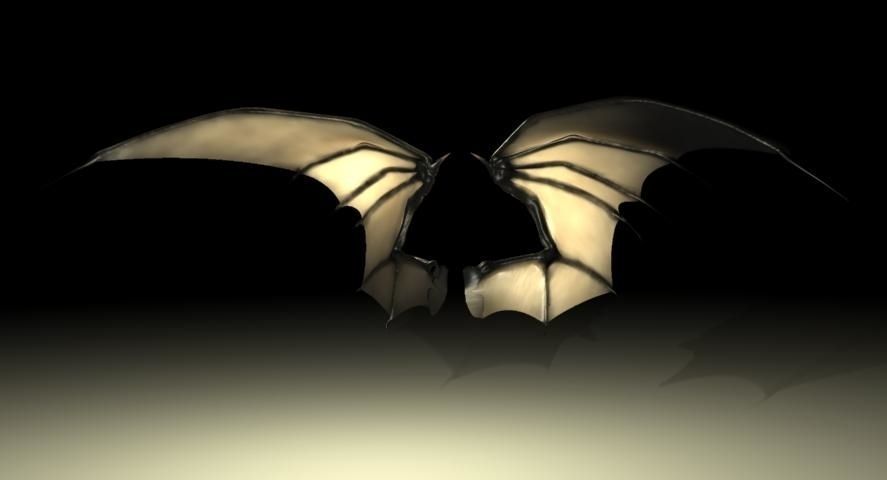 Bat Wing Rigged 3D model_5