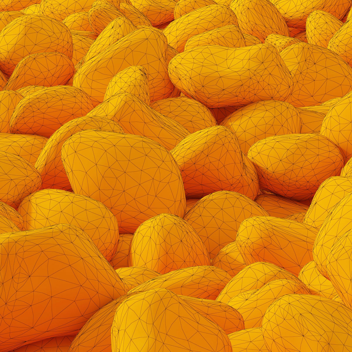 Pebble color canyon river 3D model_4