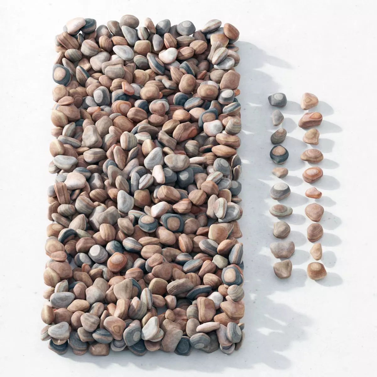 Pebble color canyon river 3D model_0