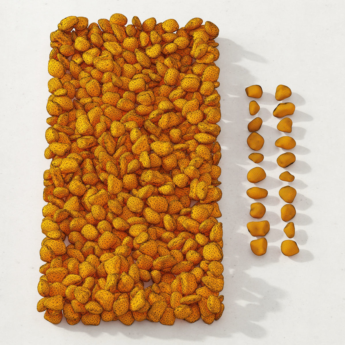 Pebble color canyon river 3D model_3