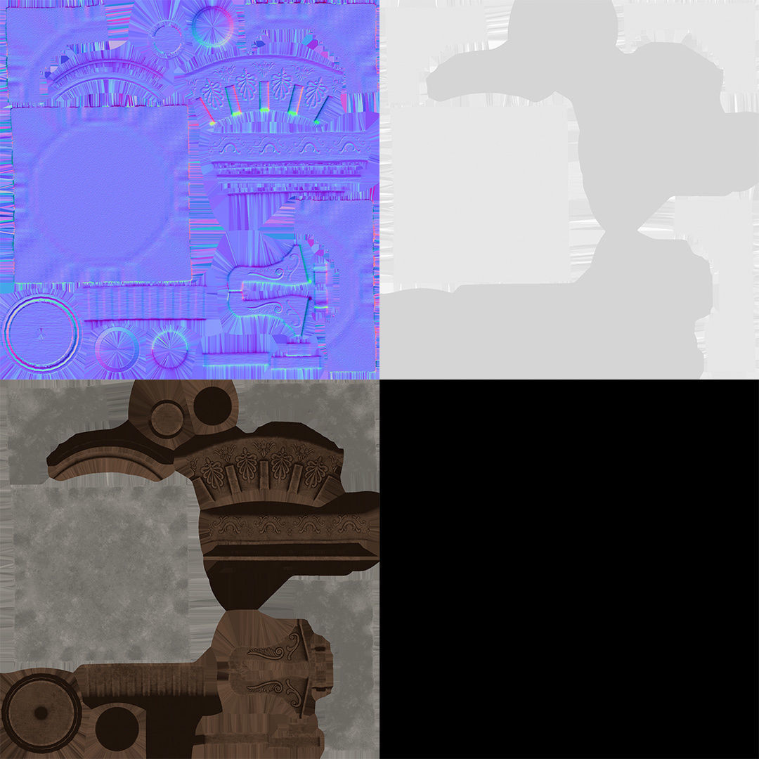 Cloth Covered Table - PBR Game Ready Low-poly 3D model_7