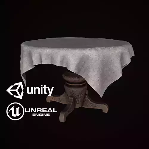 Cloth Covered Table - PBR Game Ready