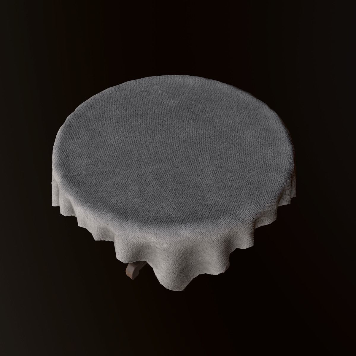 Cloth Covered Table - PBR Game Ready Low-poly 3D model_1