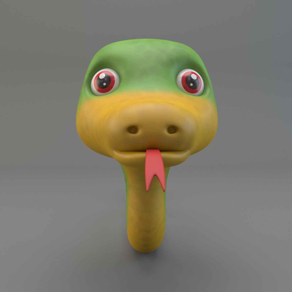Cartoon Snake 3D model_1