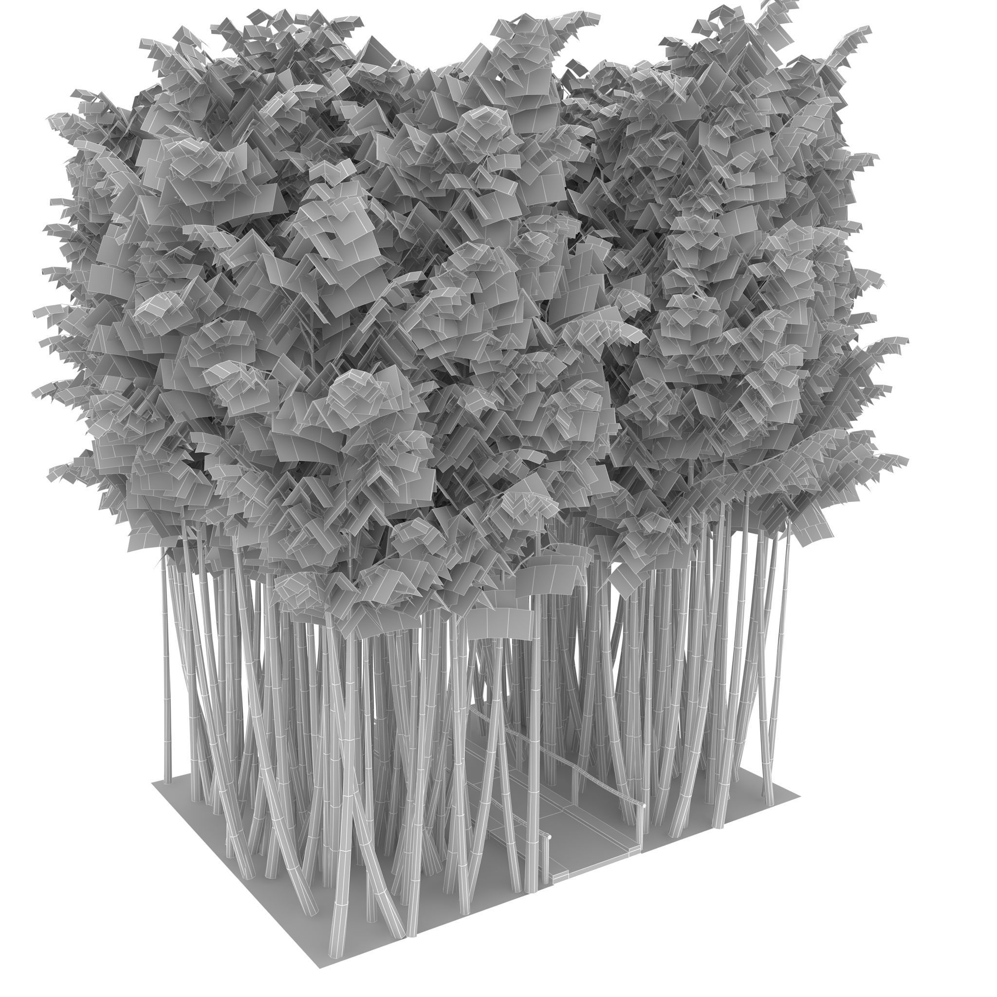 Bamboo corridor 3D model_11