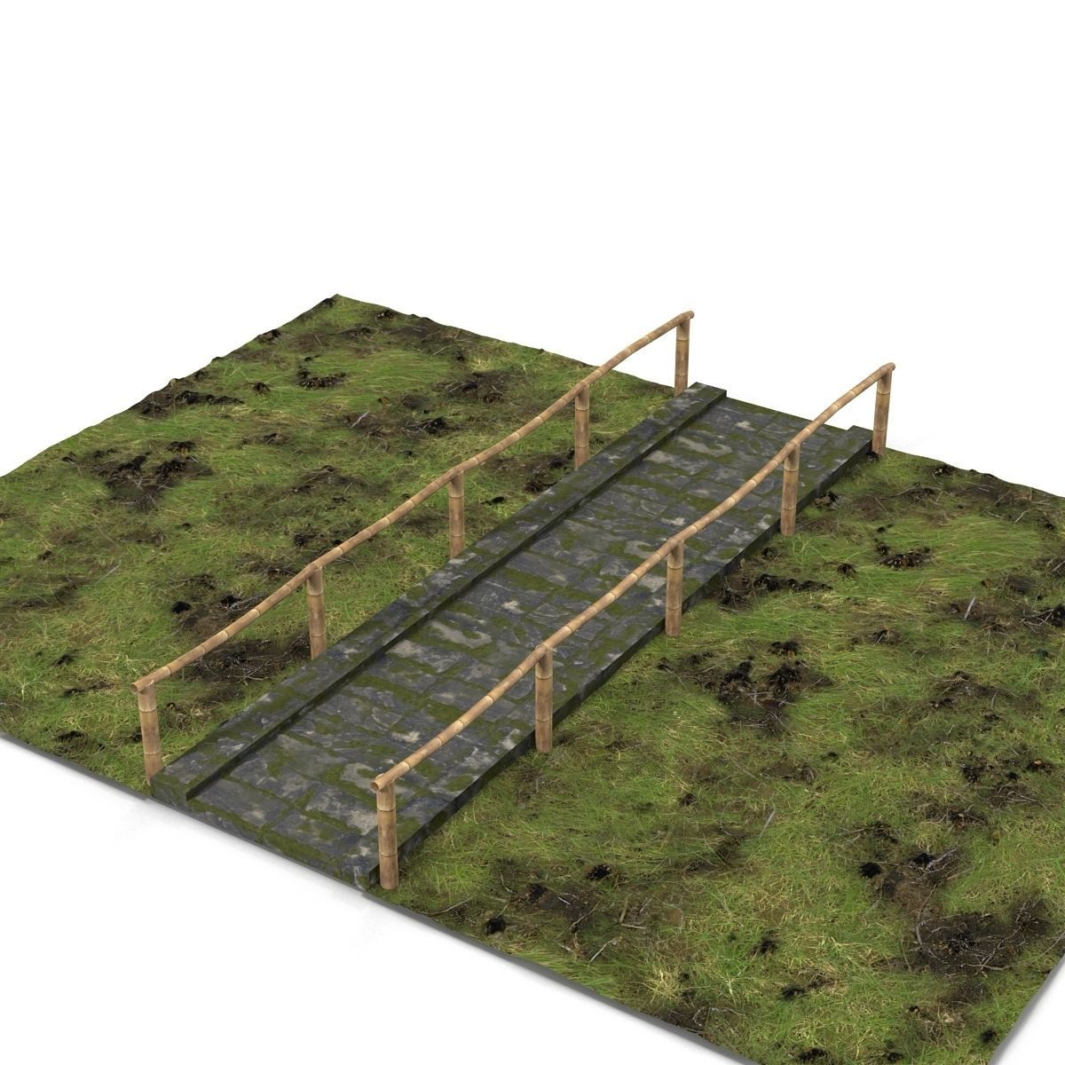 Bamboo corridor 3D model_7