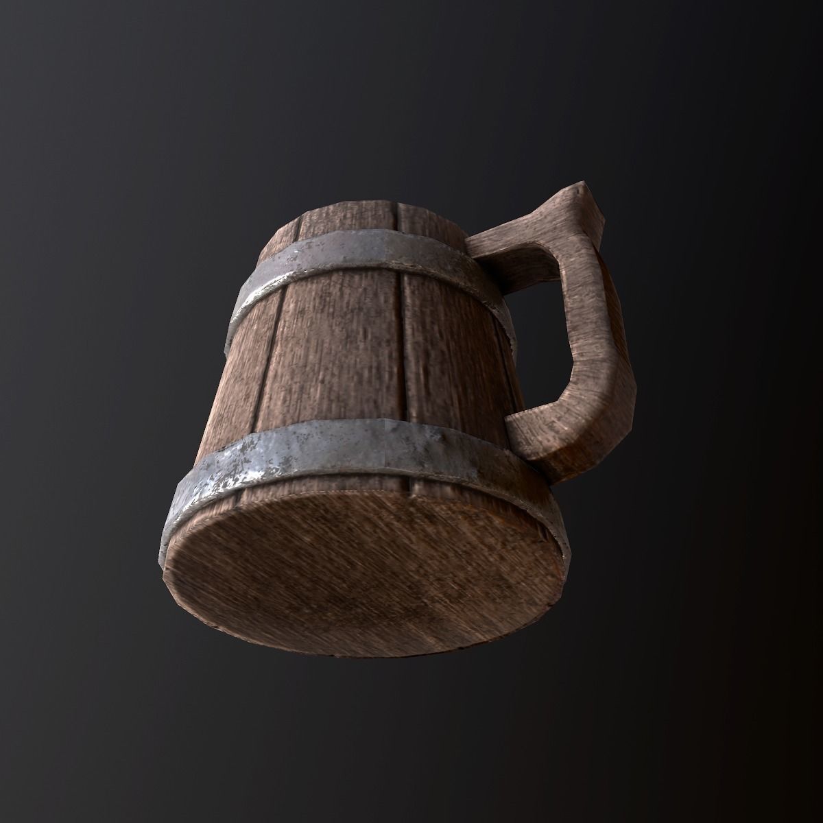 Tankard Mug Cup - PBR Game Ready Low-poly 3D model_1