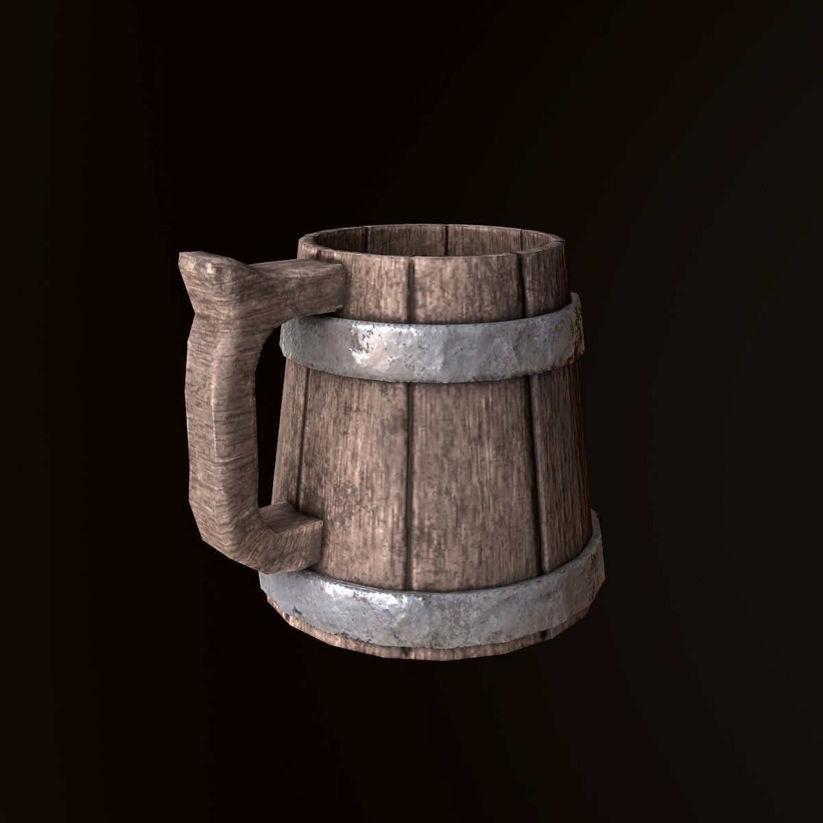 Tankard Mug Cup - PBR Game Ready Low-poly 3D model_2