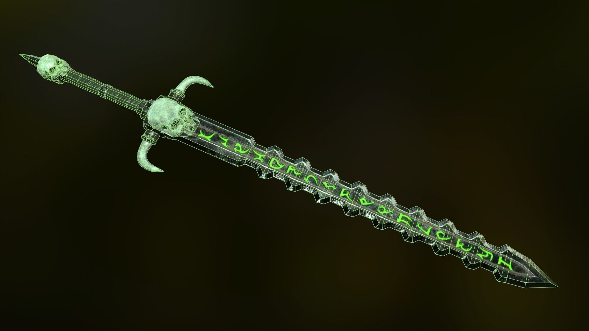 UNDEAD SWORD Low-poly 3D model_4