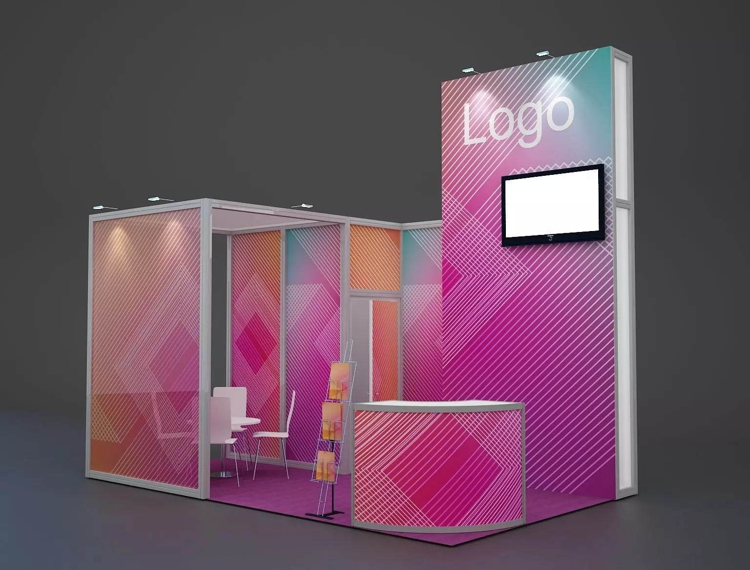 Exhibition stand octanorm maxima 2 3D model_0