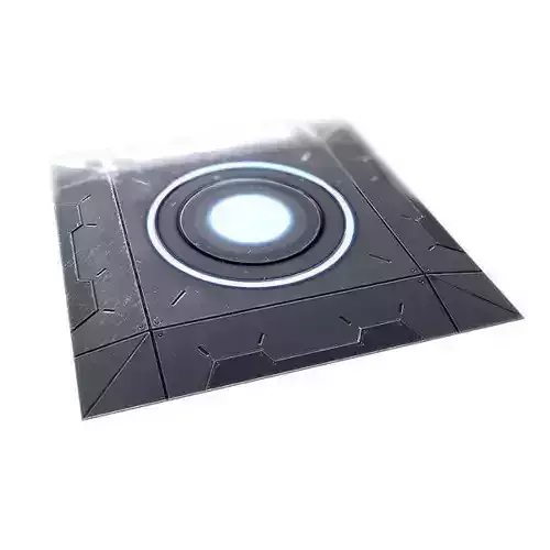 Sci-fi Platform - Low Poly Low-poly 3D model