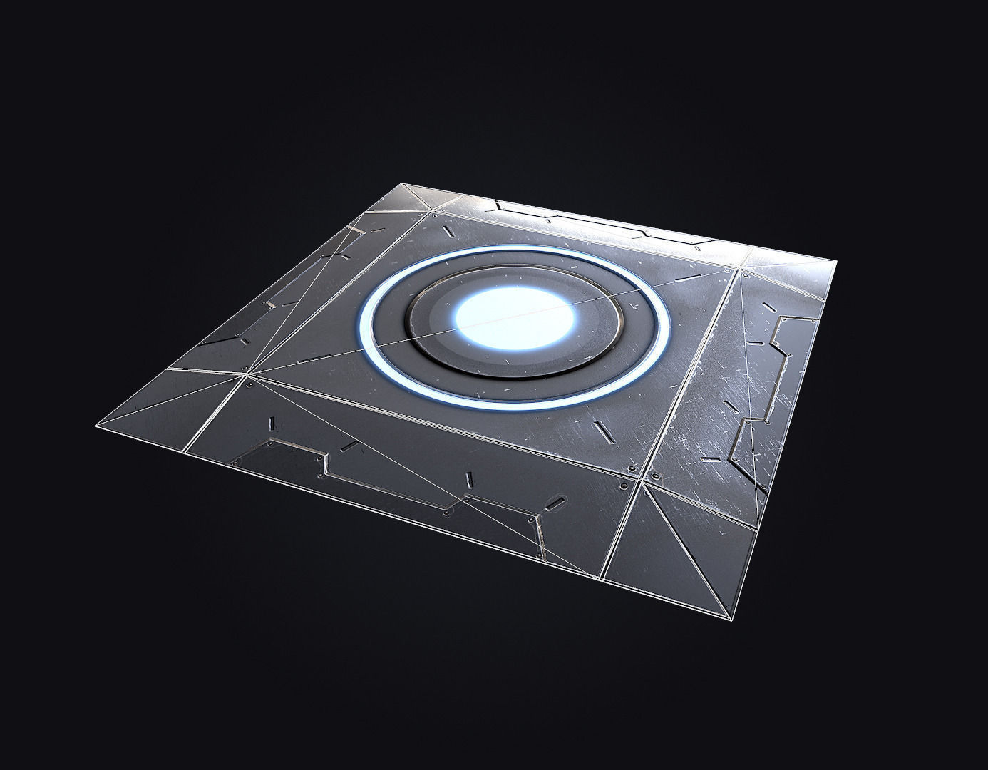 3D model Sci-fi Platform - Low Poly VR / AR / low-poly | CGTrader