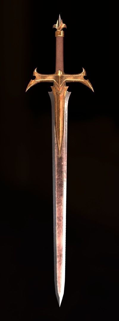 FANTASY SWORD Low-poly 3D model_1