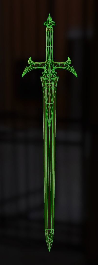FANTASY SWORD Low-poly 3D model_4