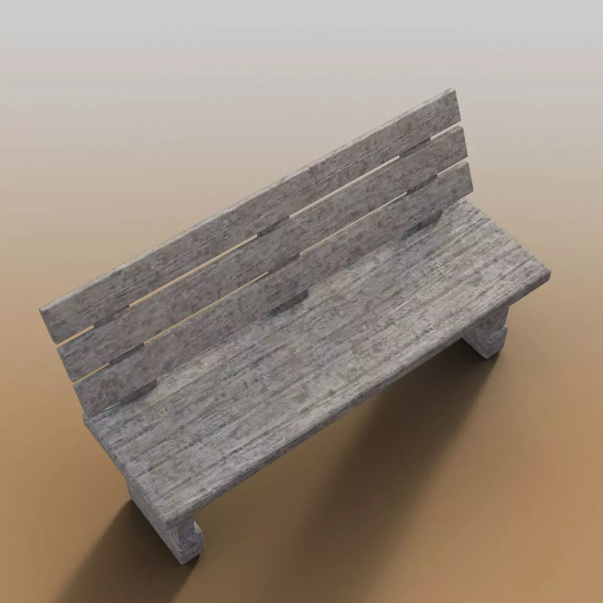wooden garden Free low-poly 3D model