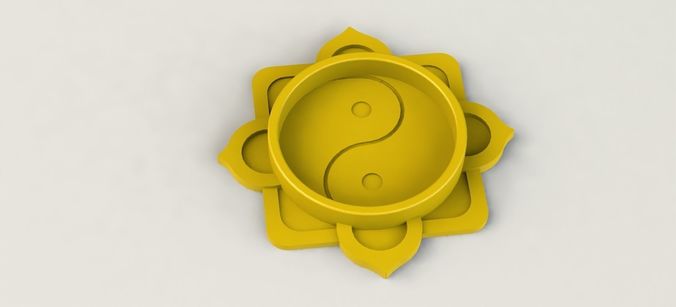 Yin Yang Coaster  3D print model