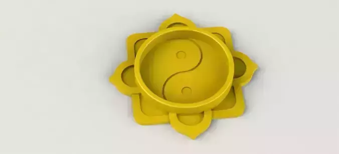 Yin Yang Coaster  3D print model