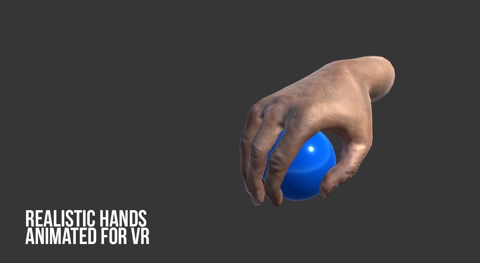 Realistic Hands - animated for VR Low-poly 3D model_24