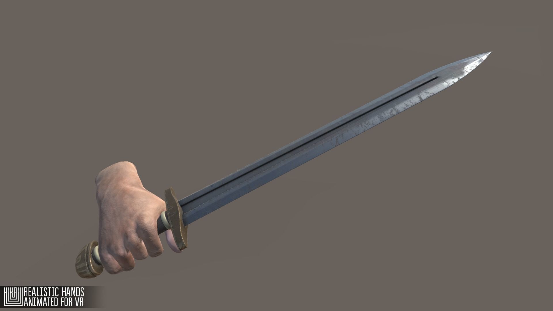 Realistic Hands - animated for VR Low-poly 3D model_29