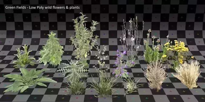 Green Fields - Low Poly models pack