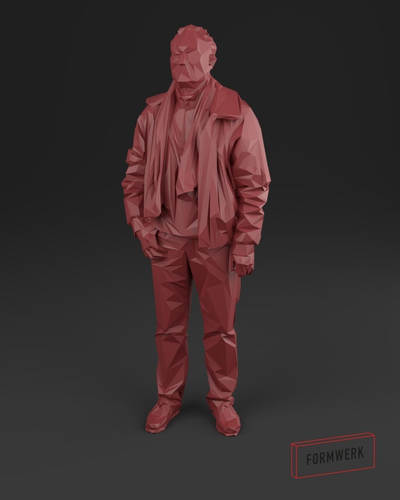 Men 02 pilot - Low Poly Low-poly 3D model