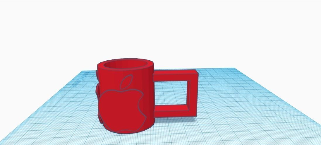 Apple Inc Logo Cup 3D print model_0