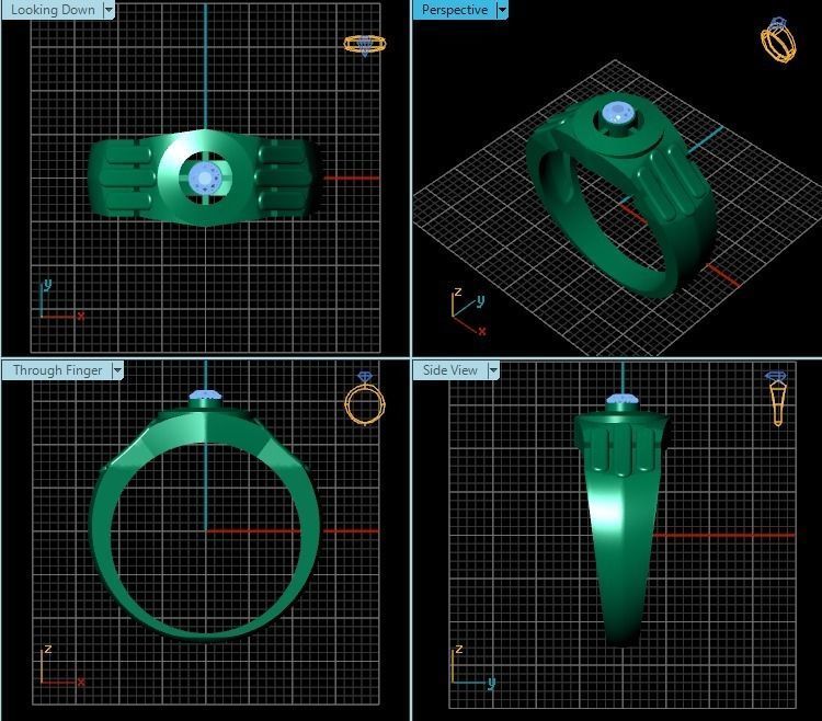 Ring R0572 3D print model_2