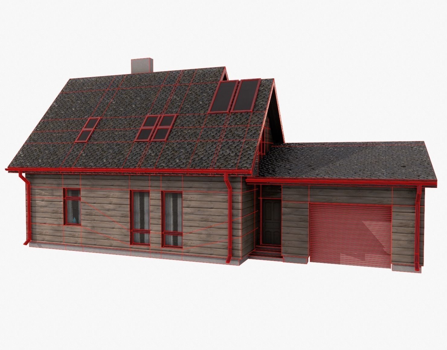 Building 002 Low-poly 3D model_6