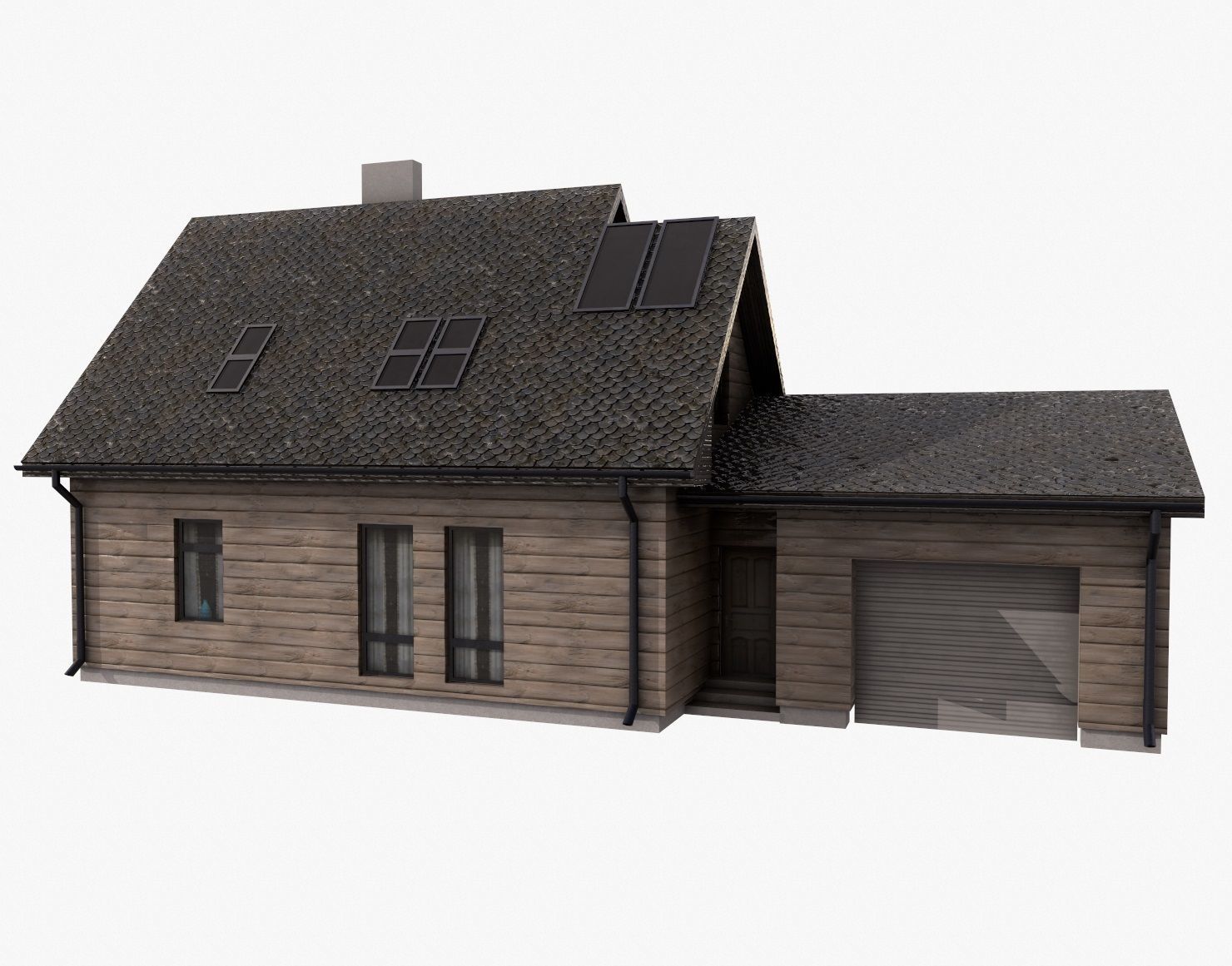 Building 002 Low-poly 3D model_1