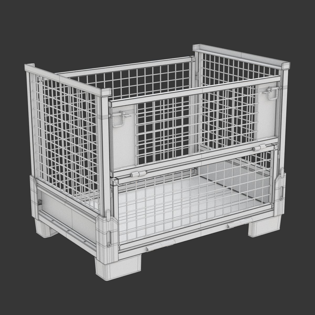 Collapsible Transportation Box Pallet 3D model_18