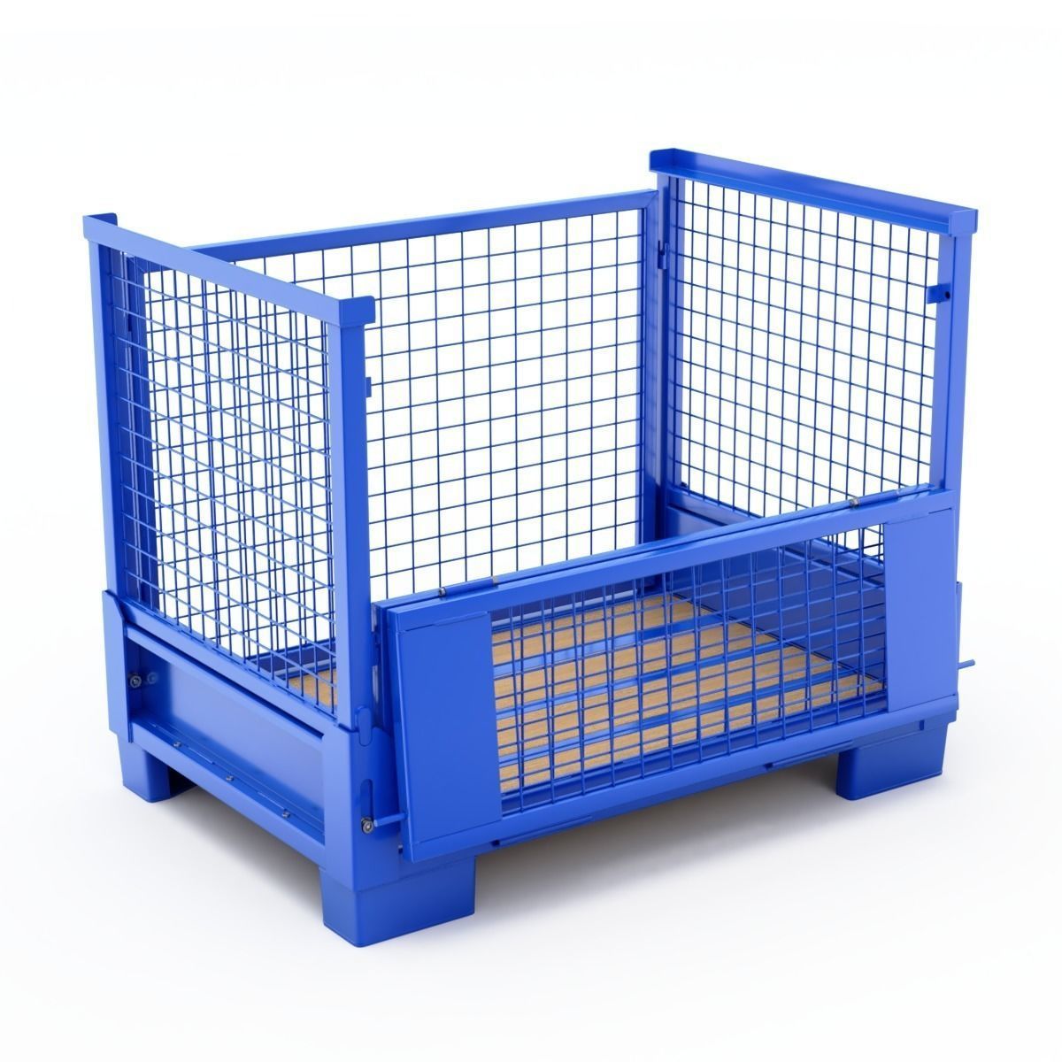 Collapsible Transportation Box Pallet 3D model_2