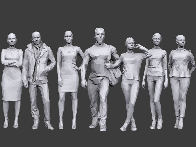 Lowpoly People Casual Pack Volume 13 Low-poly 3D model