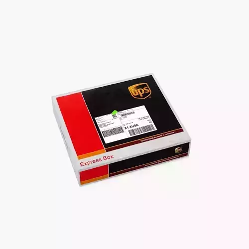 Parcel box with label 3D model