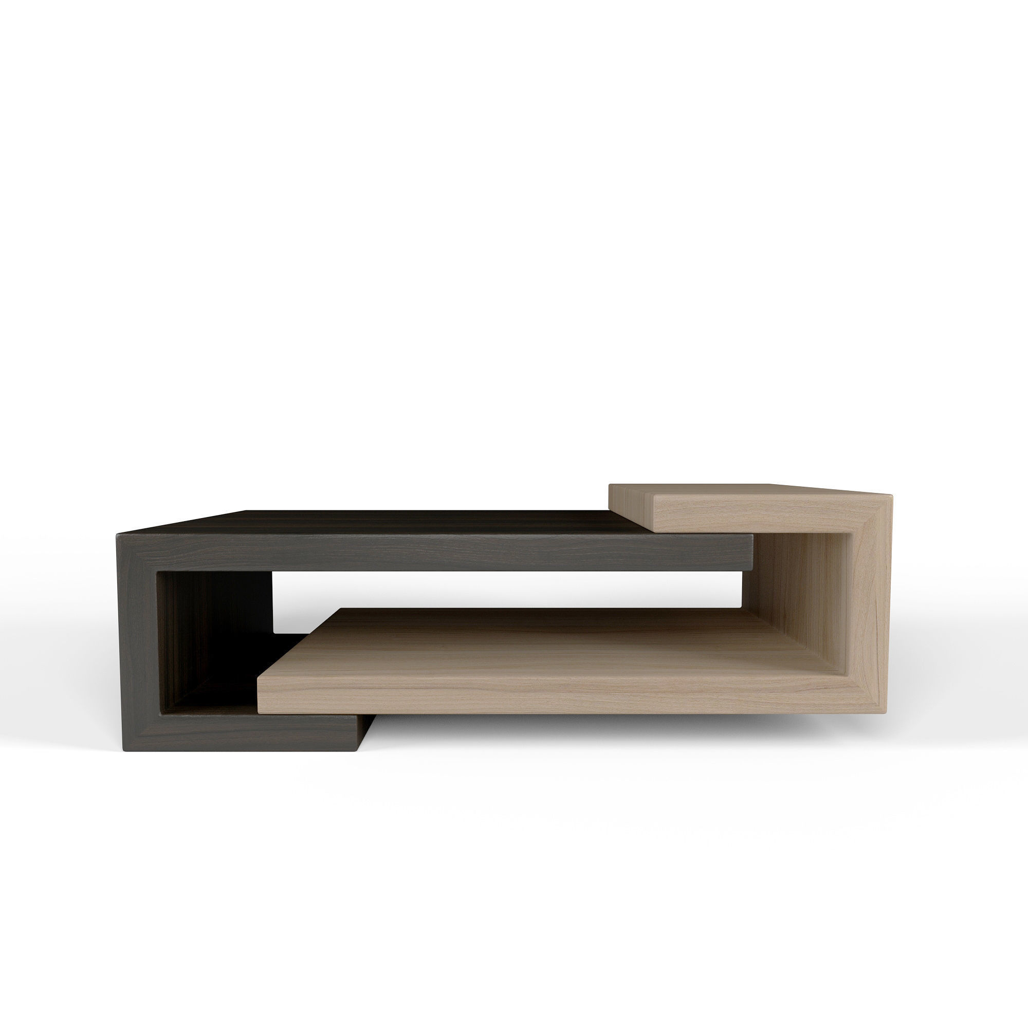 Minimal style Wooden Coffee Table Low-poly 3D model_1