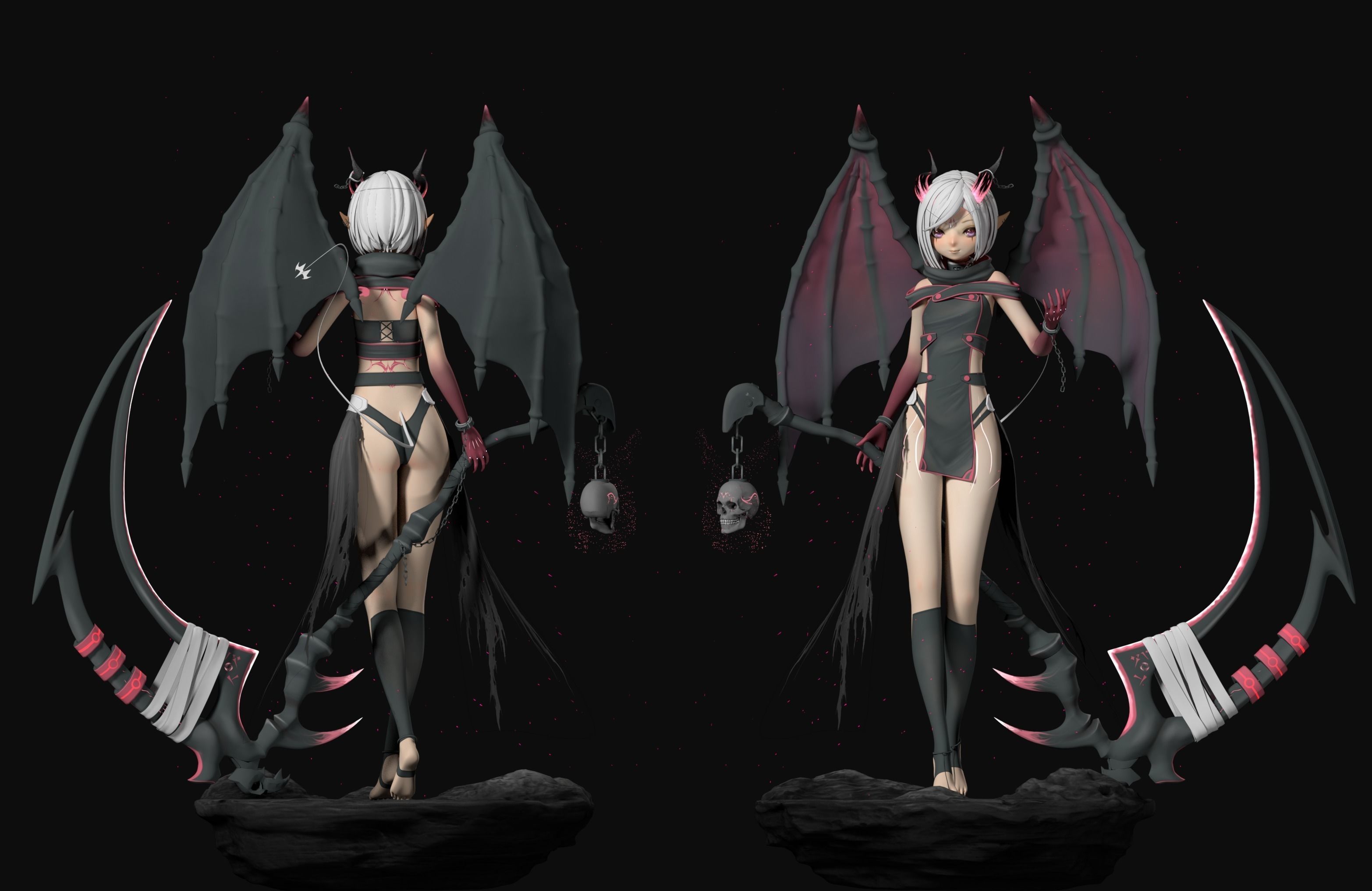 Dragon Girl  3D model_0