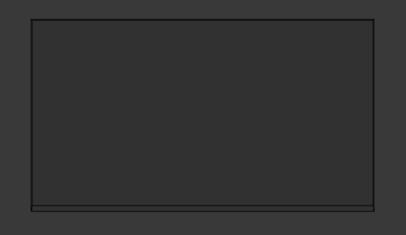 Flat Screen Wall TV Low-poly 3D model_7