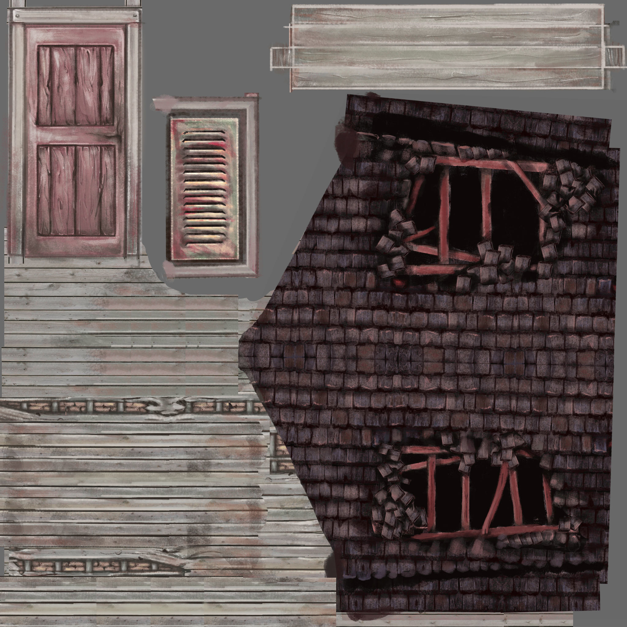 little house shed Low-poly 3D model_2