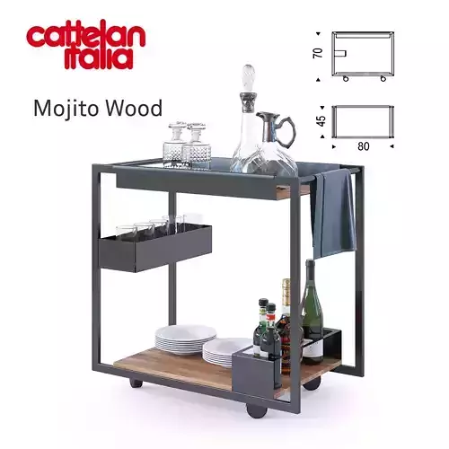 Mojito wood Cattelan Italia  3D model