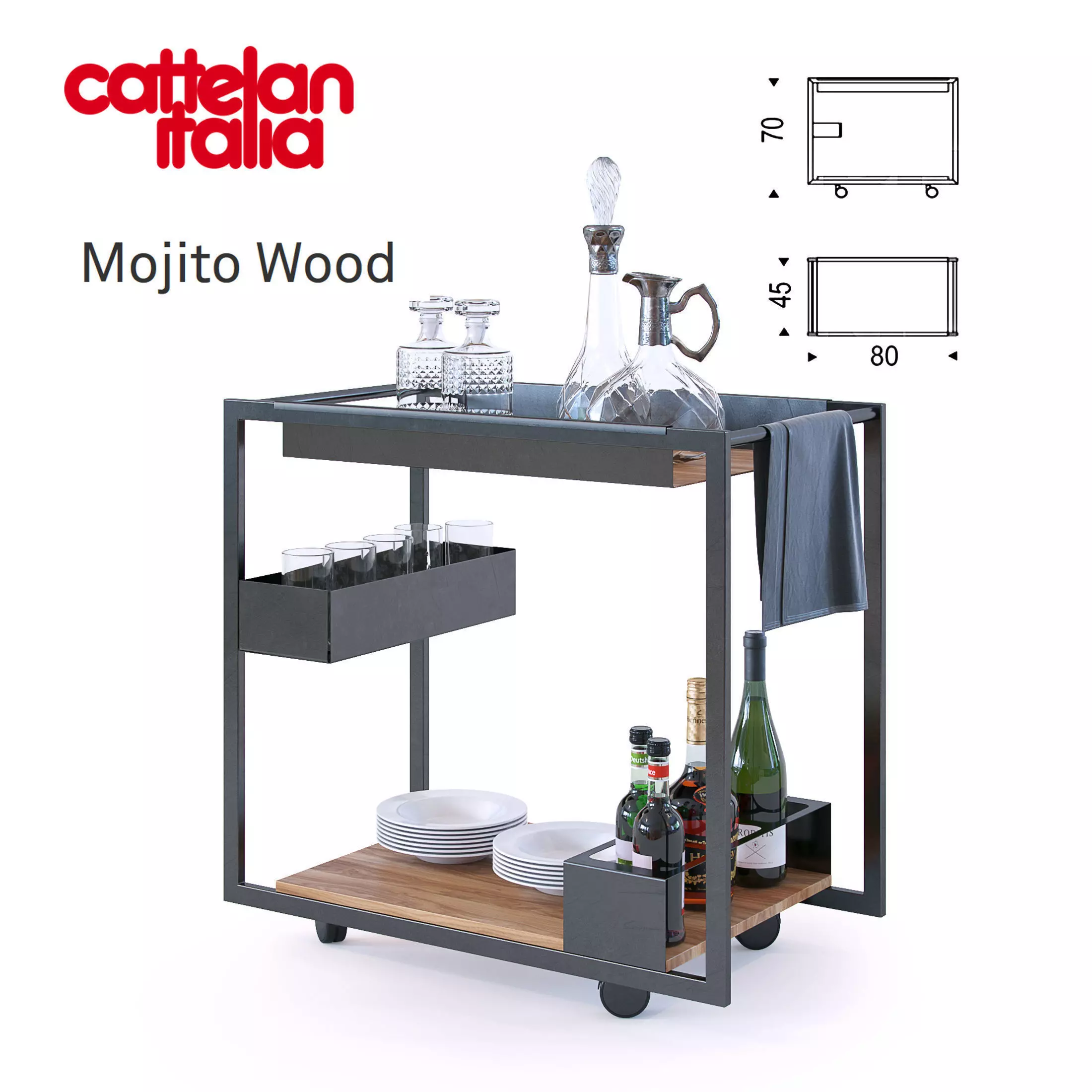 Mojito wood Cattelan Italia 3D model