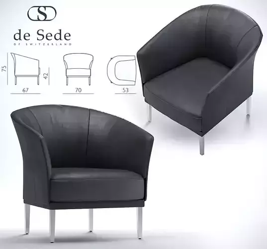 DS-291 leather chair 3D model