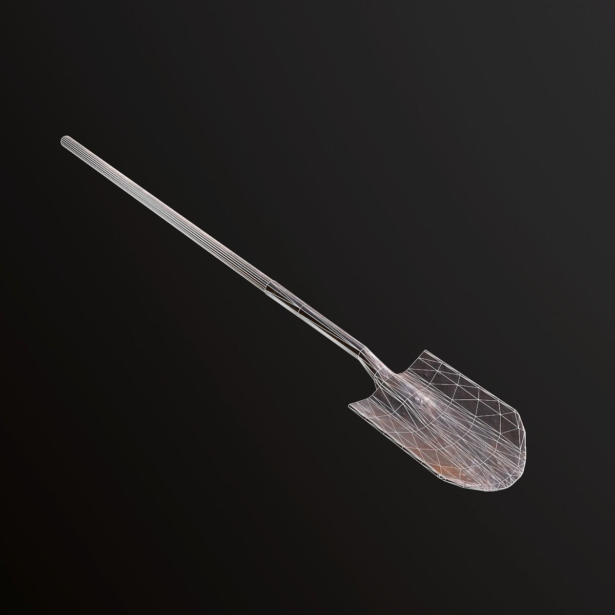 Rusty Shovel - PBR Game Ready Low-poly 3D model_6