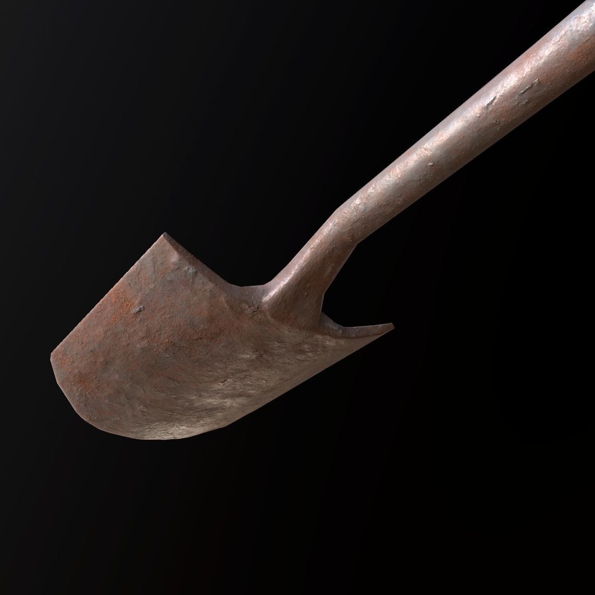 Rusty Shovel - PBR Game Ready Low-poly 3D model_2
