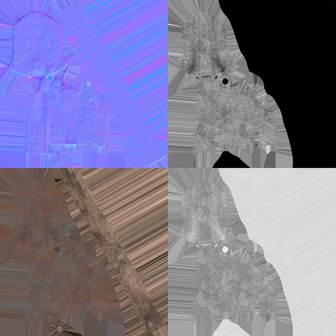 Rusty Shovel - PBR Game Ready Low-poly 3D model_7