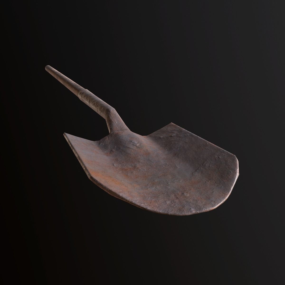 Rusty Shovel - PBR Game Ready Low-poly 3D model_5