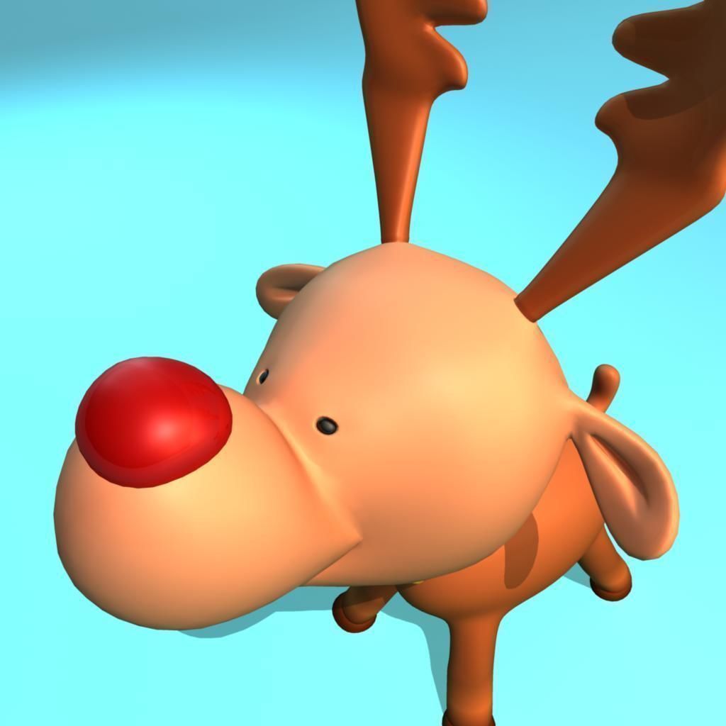 Deer Full Rigged Low-poly 3D model_13