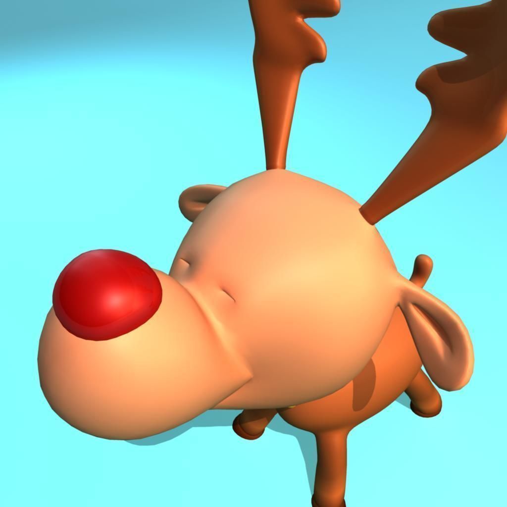 Deer Full Rigged Low-poly 3D model_11